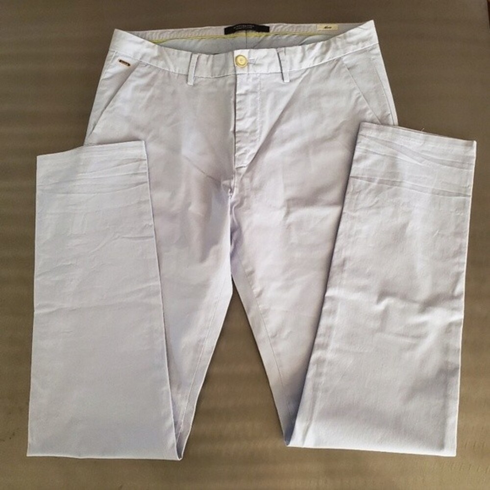 Scotch & Soda Mott Slim Fit Stretch Chino Pants Pale Blue 32x32